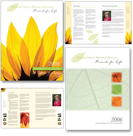 Comox Valley hospice Society annual report design