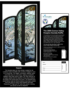 Comox Hospice rack card and raffle ticket