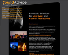 Sound Advice website design image